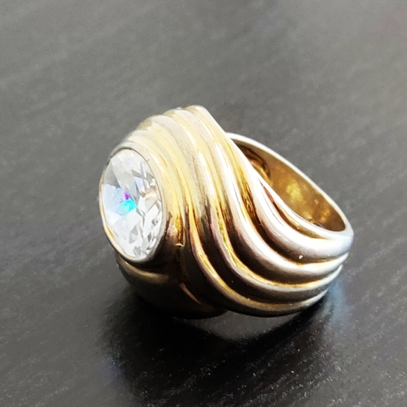 Vintage 14k G.E. ESPO Joseph Esposito Clear CZ size 6.6 - Picture 6 of 13